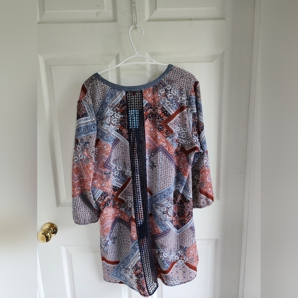 San Francisco Boho Patchwork and Lace Oversize Tunic Size Medium - Picture 5 of 8